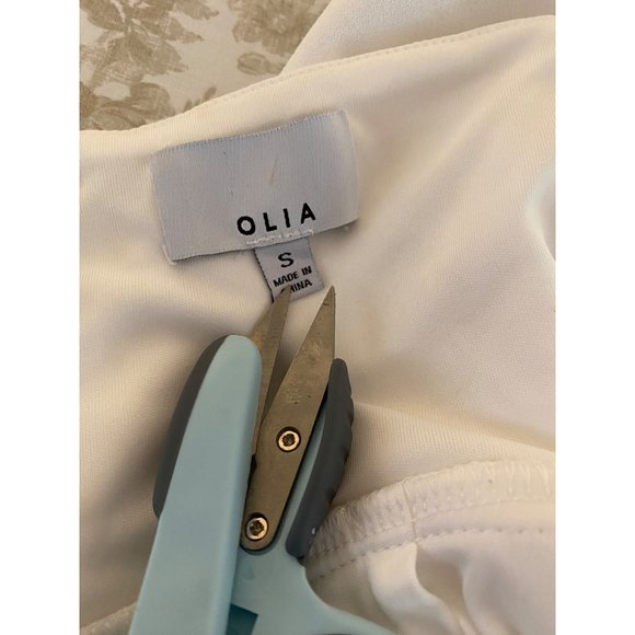 Olia Dress Women Small White One Shoulder Split Thigh Cocktail Bodycon Nightclub - Picture 4 of 16